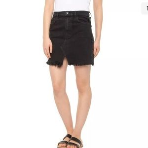 NWT J Brand Jules High-Waisted Undercover Destruct Black Skirt   Size: 28
